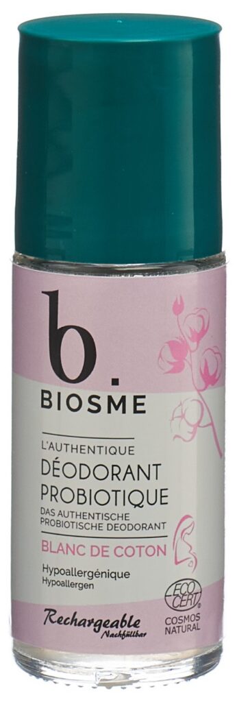 BIOSME déo probiotique roll-on Blanc coton 50 ml