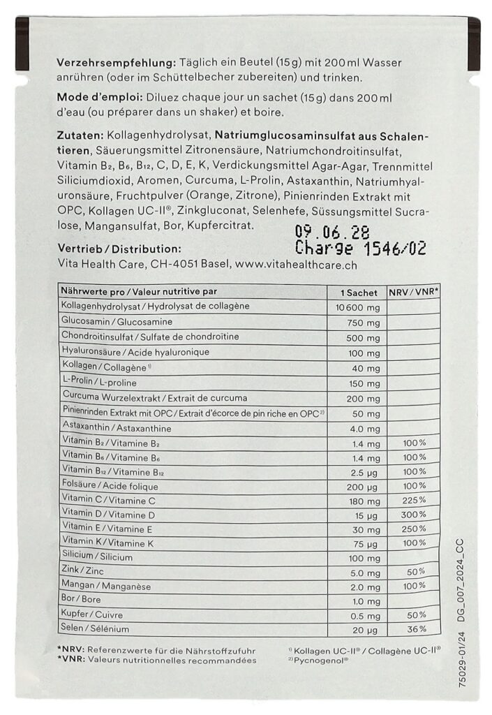 VITA CHONDROCURMA Plus Drink sach 20 pce