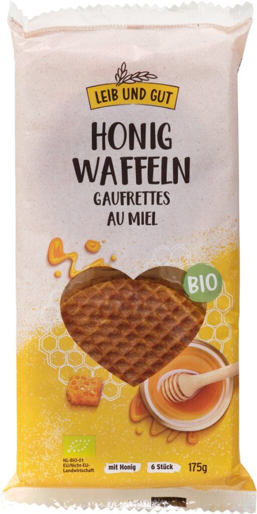 LEIBUNDGUT Gaufrette au miel bio sach 175 g
