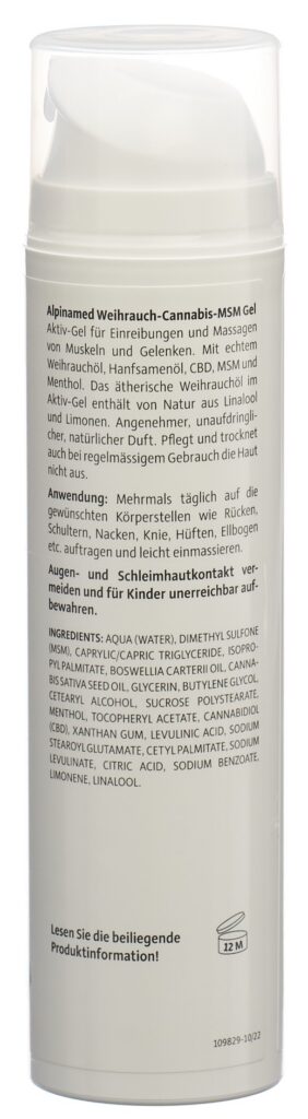 ALPINAMED Gel encens cannabis MSM dist 200 ml