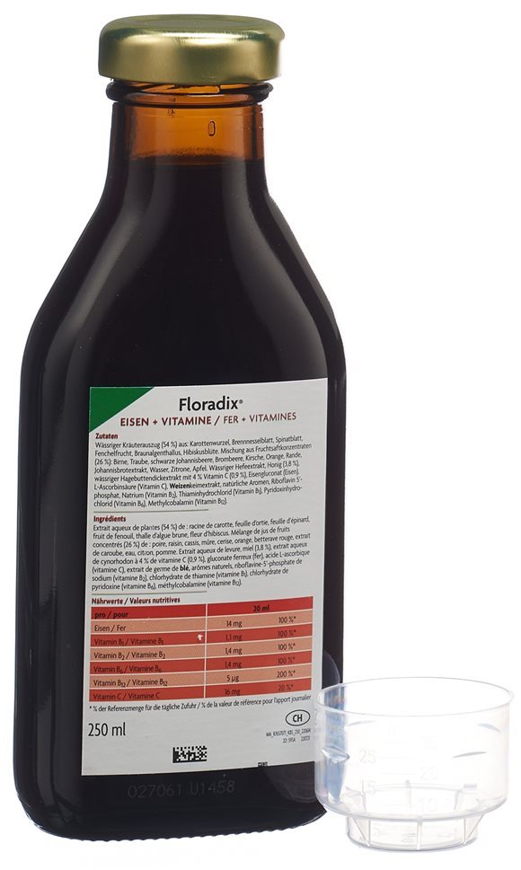FLORADIX Fer + vitamines fl 250 ml