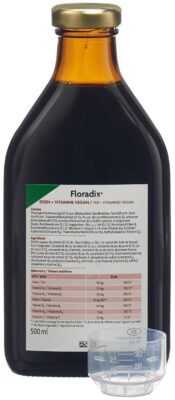 FLORADIX VEGAN Fer + vitamines fl 500 ml