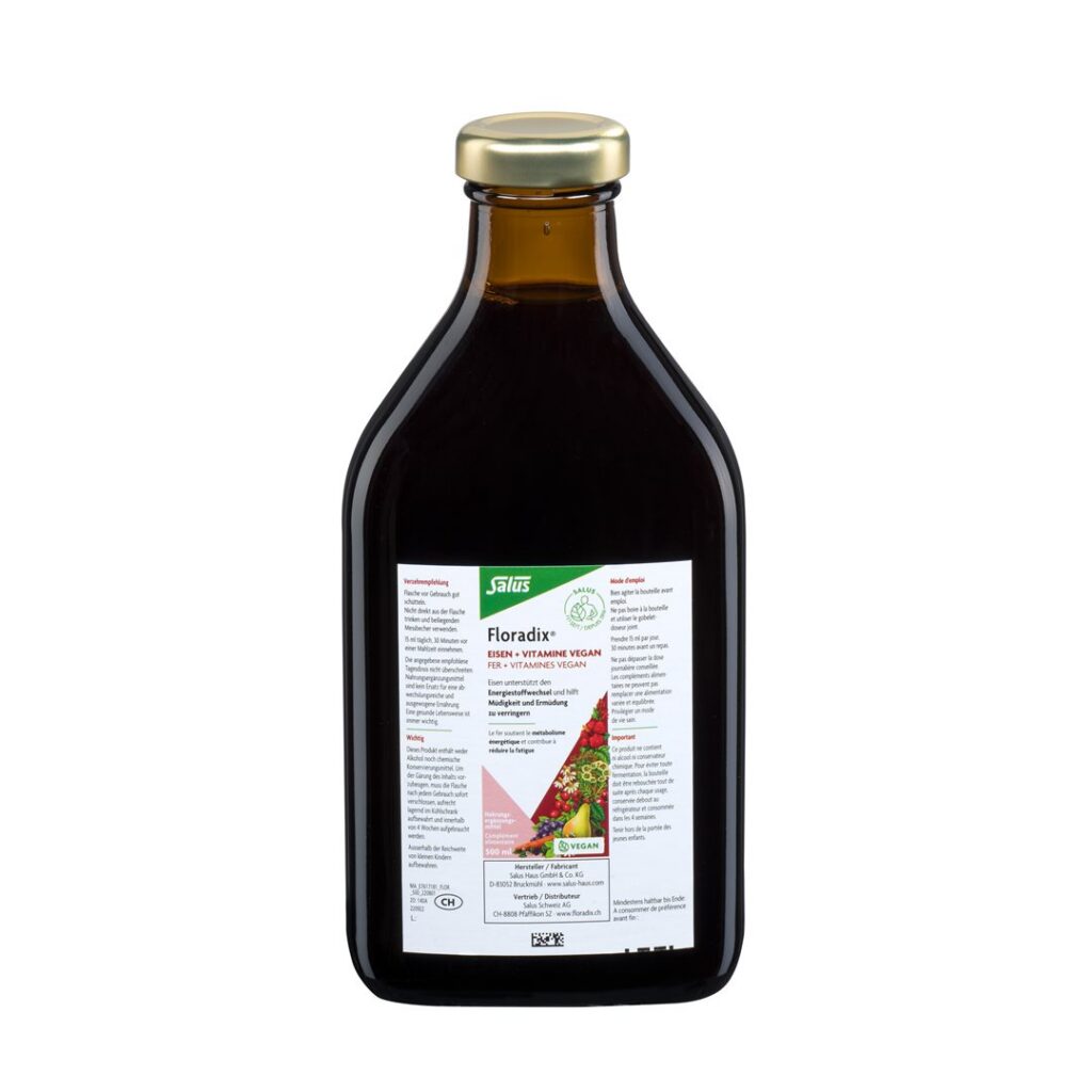 FLORADIX VEGAN Fer + vitamines fl 500 ml