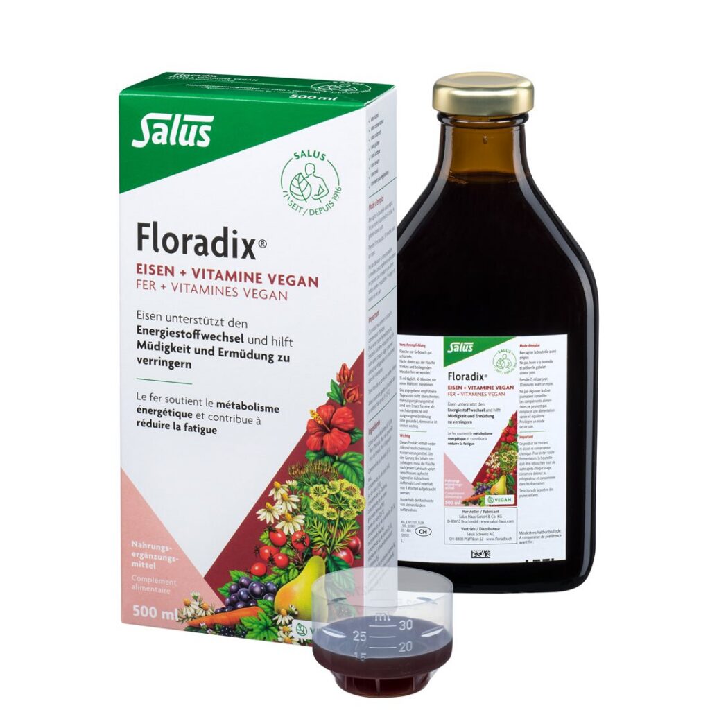 FLORADIX VEGAN Fer + vitamines fl 500 ml