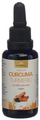CANNSOL premium curcuma avec zinc gouttes 30 ml