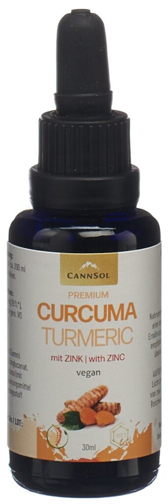 CANNSOL premium curcuma avec zinc gouttes 30 ml