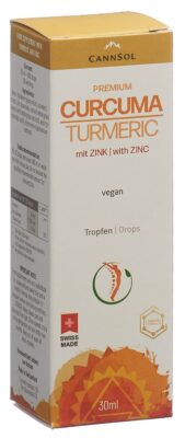 CANNSOL premium curcuma avec zinc gouttes 30 ml