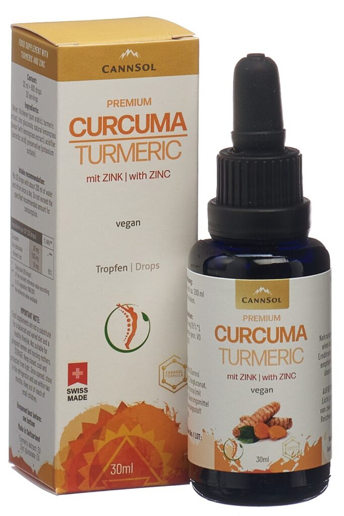 CANNSOL premium curcuma avec zinc gouttes 30 ml