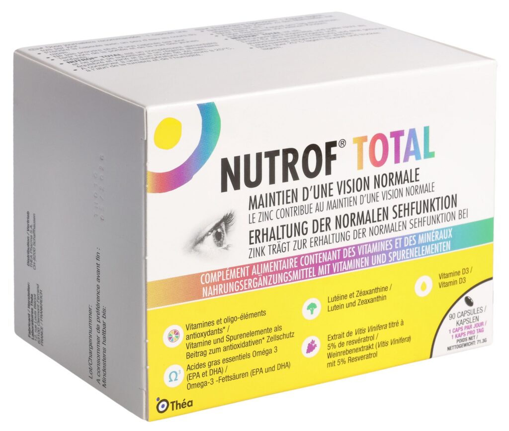 NUTROF Total Vit Spuren Omega 3 caps Vit D3 90 pce