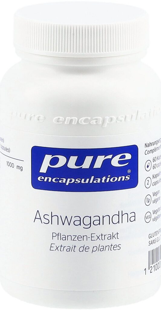 PURE ashwagandha caps bte 60 pce