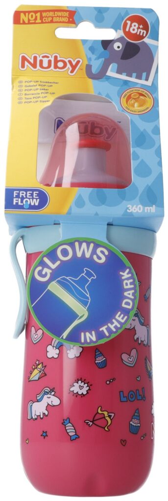 NUBY gobelet pop-up 360ml arrêt sportif ann lumin