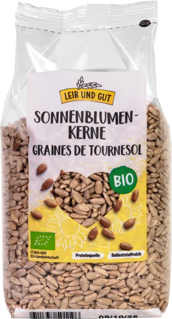 LEIBUNDGUT Graines de tournesol bio sach 350 g