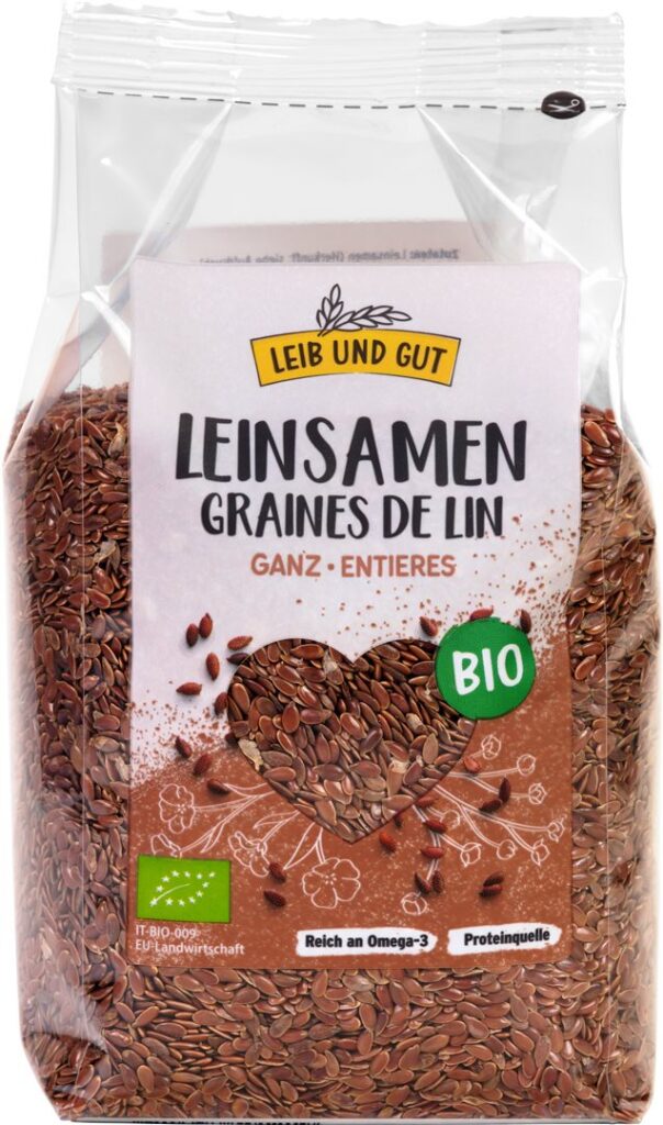 LEIBUNDGUT Graines de lin bio sach 400 g