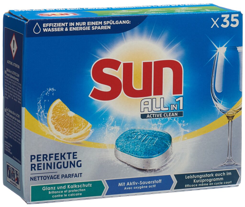 SUN All-in-1 Active Clean tabs Lemon box 35 pce