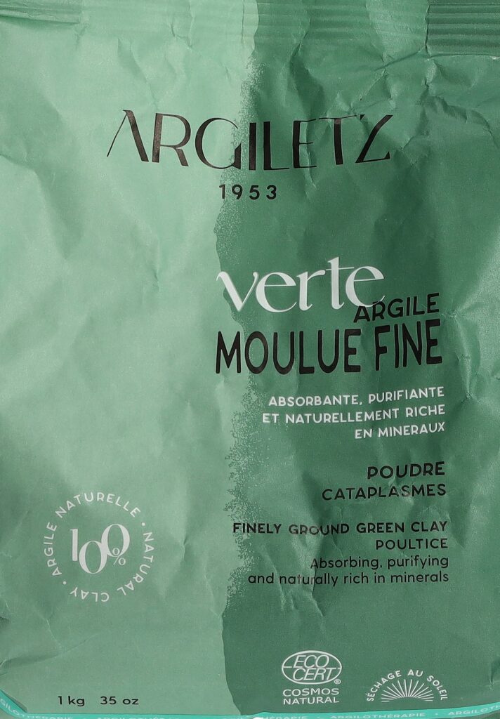ARGILETZ argile verte pdr moulue fine sach 1 kg