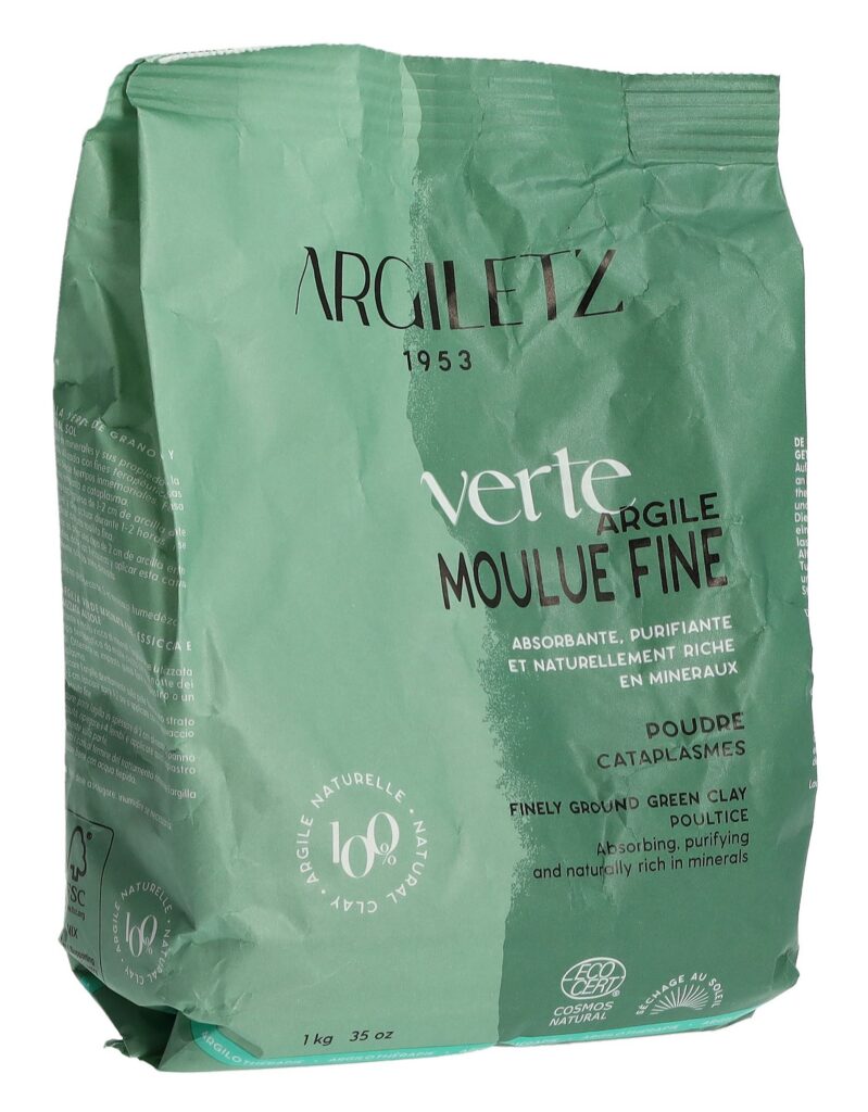 ARGILETZ argile verte pdr moulue fine sach 1 kg