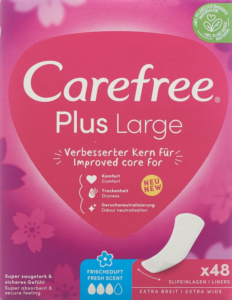 CAREFREE Plus Large Fresh carton 48 pce