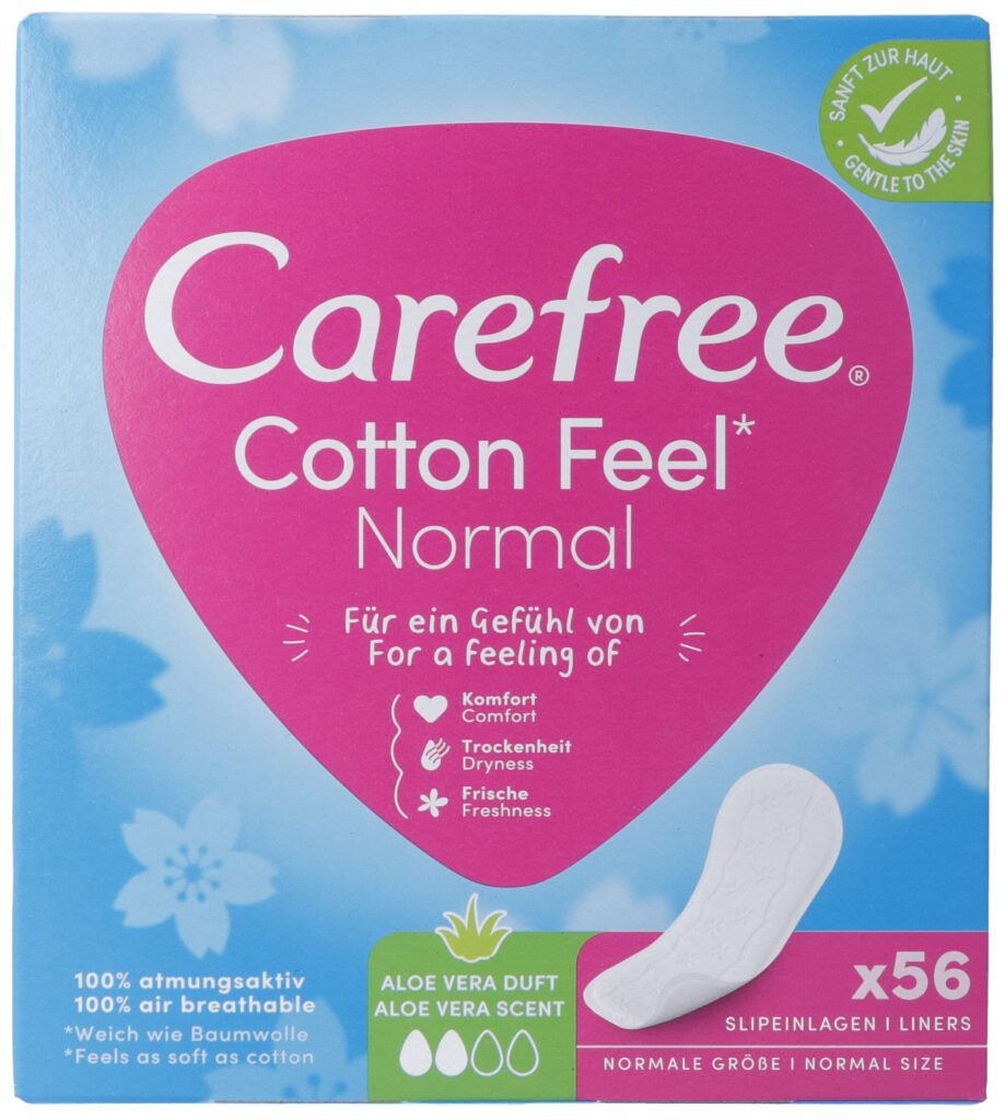 CAREFREE Cotton Feel Aloe carton 56 pce