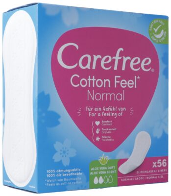 CAREFREE Cotton Feel Aloe carton 56 pce