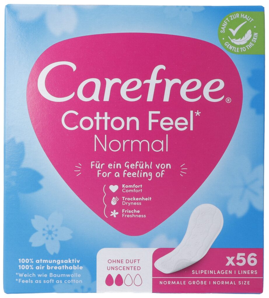 CAREFREE Cotton Feel carton 56 pce
