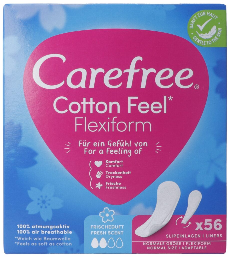 CAREFREE Cotton Feel Flexiform Fresh 56 pce