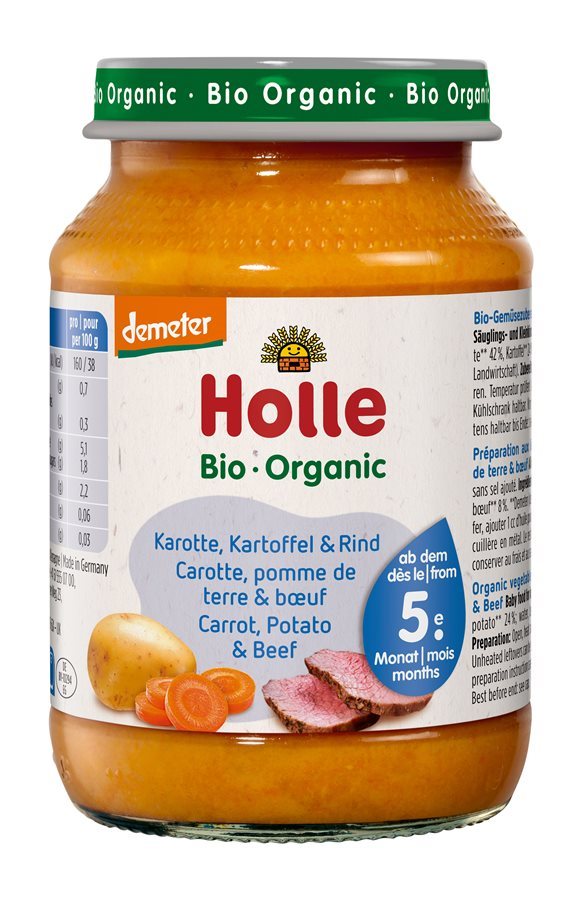 HOLLE carotte pomme de terre & boeuf 190 g