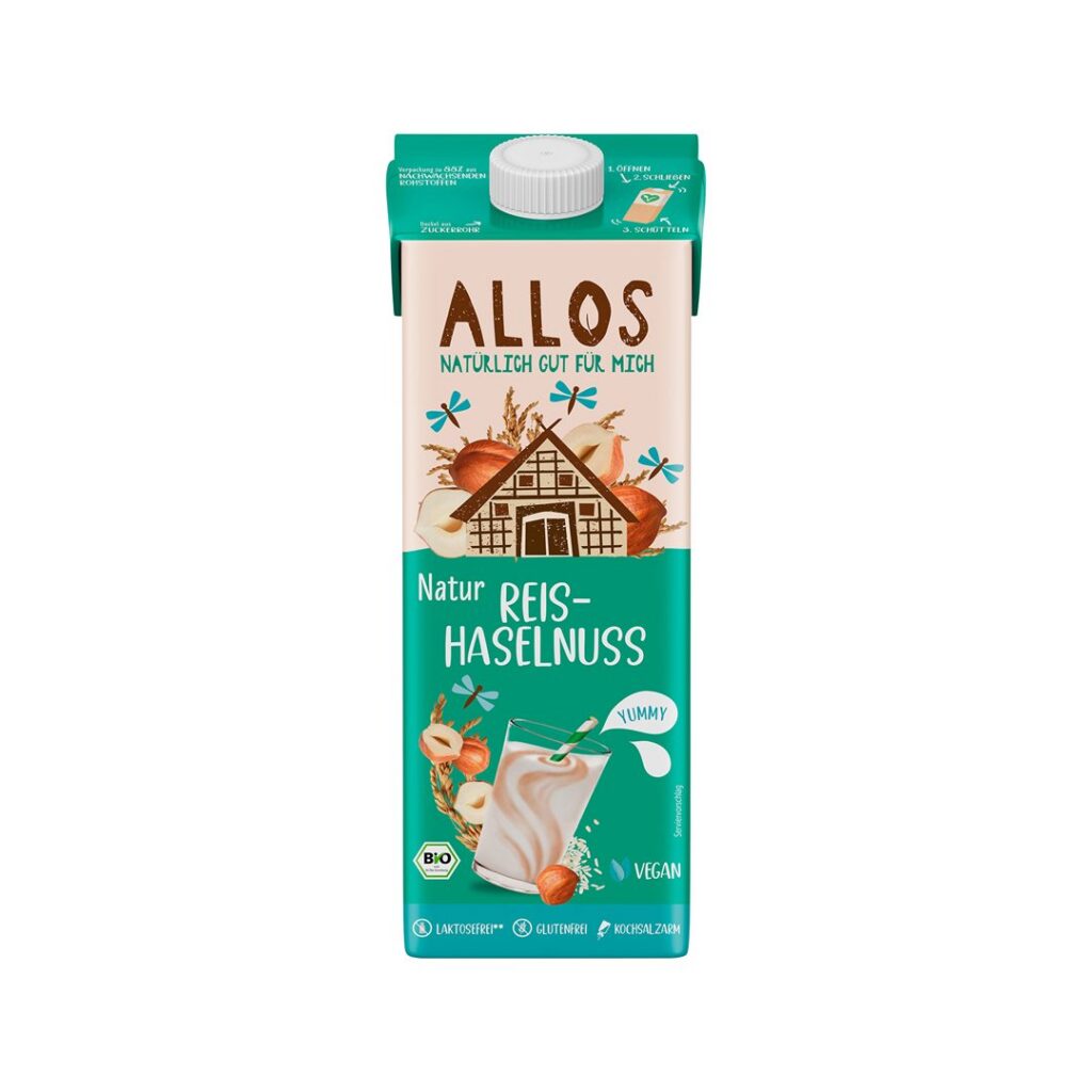 ALLOS drink au riz-noisette tétra 1 lt