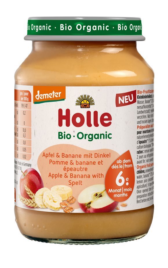 HOLLE pomme & banane avec épeautre 190 g