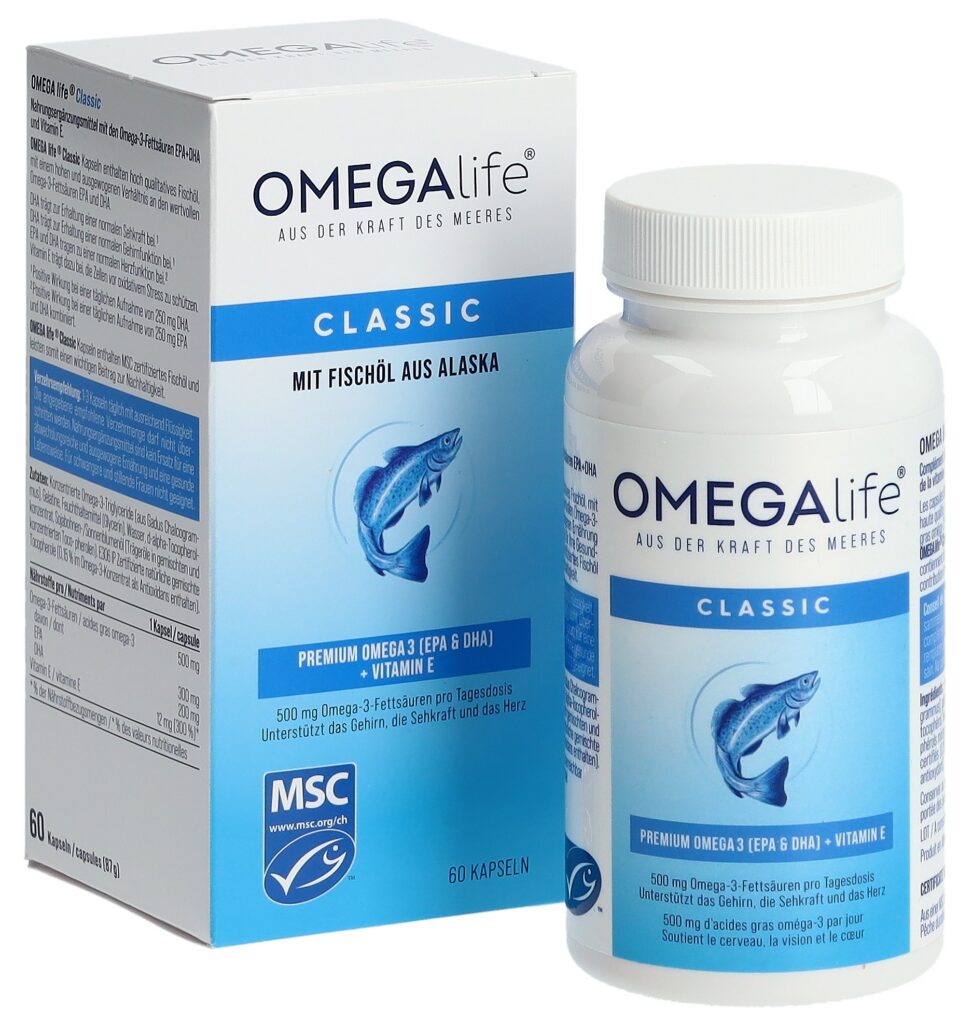 OMEGA-LIFE Classic caps 500 mg bte 60 pce